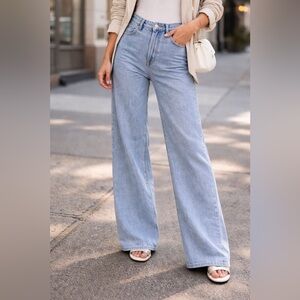 Good American Light Blue Flare Jeans